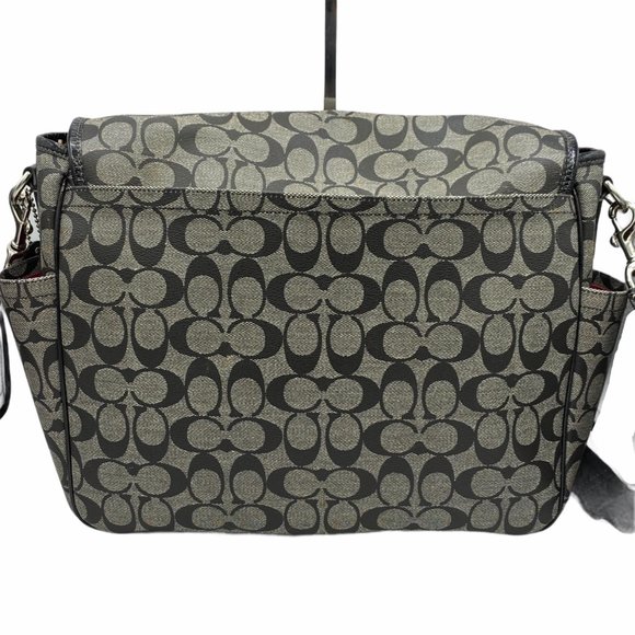 coach baby messenger bolsa in signature canvas